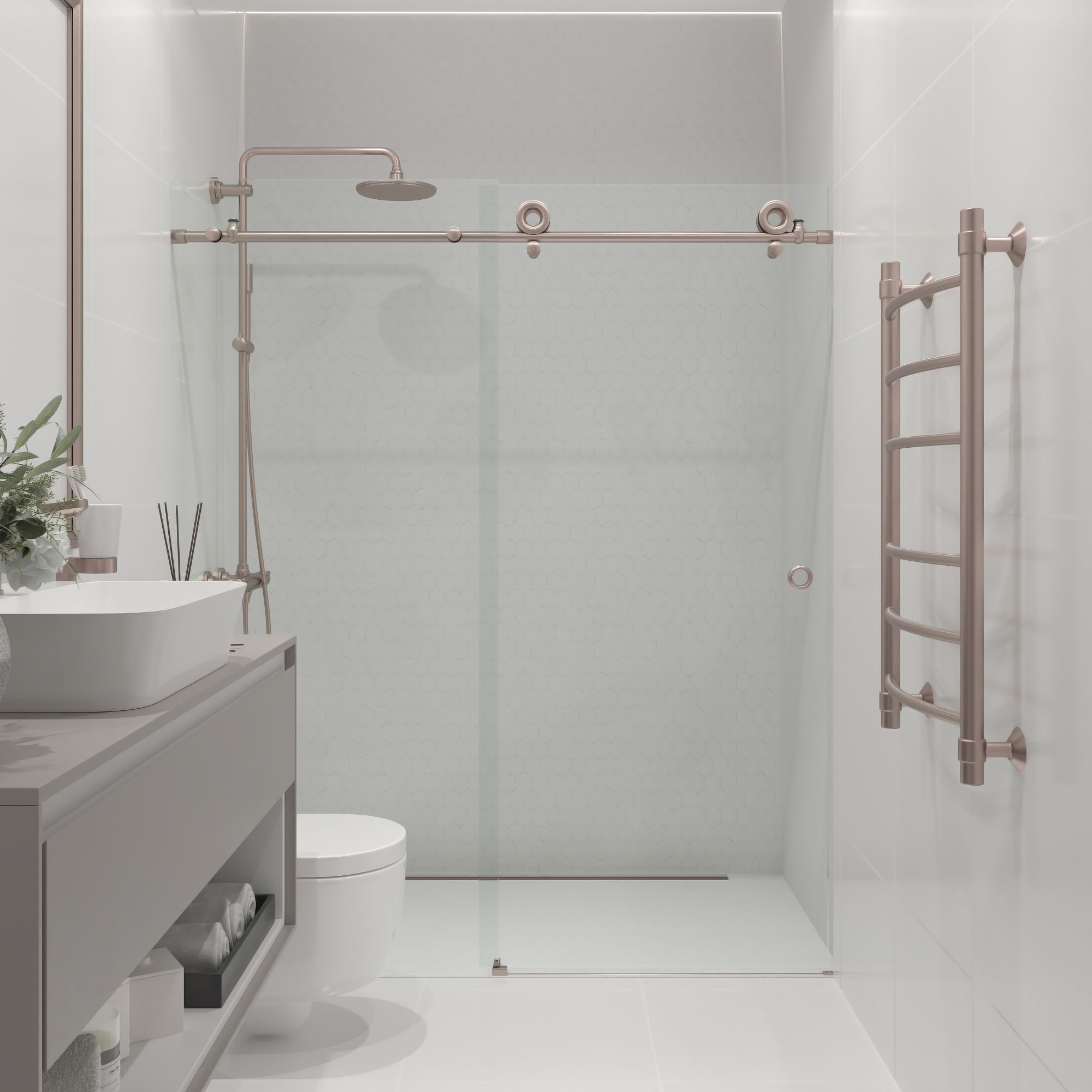 Crystal Frameless Sliding Shower Door