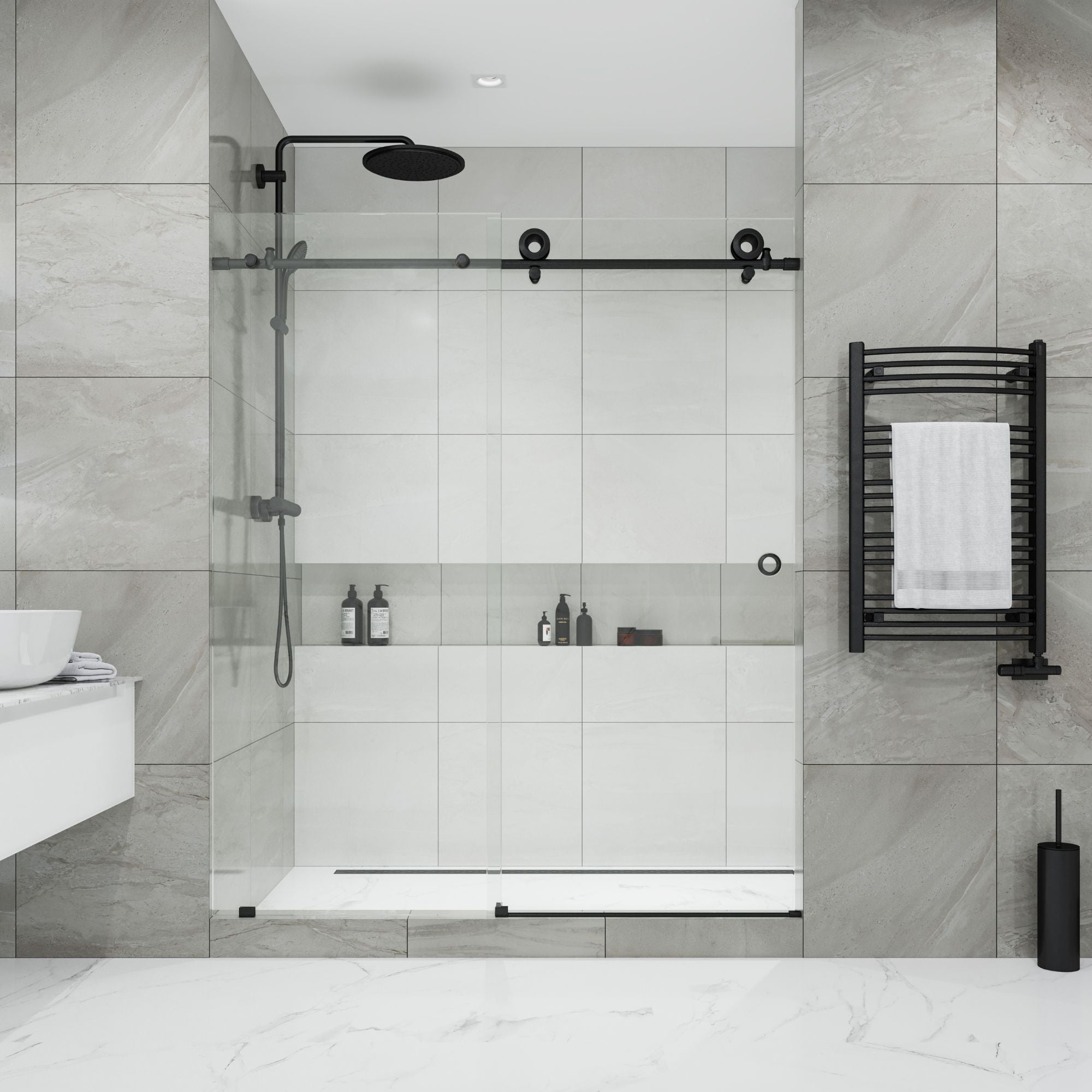 Crystal Frameless Sliding Shower Door