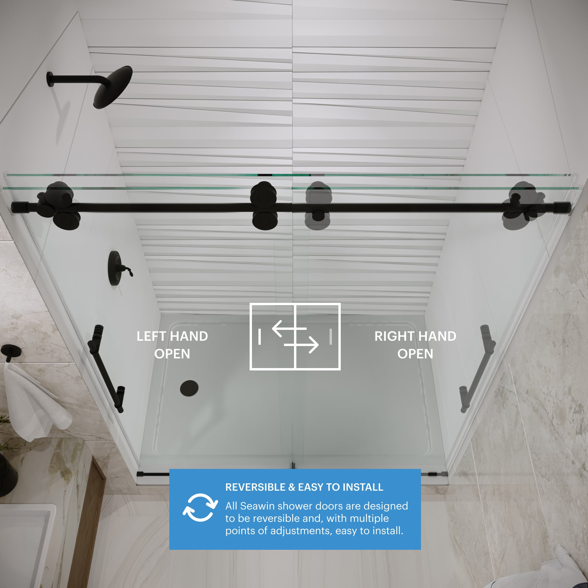 Cosmo Frameless Sliding Shower Door